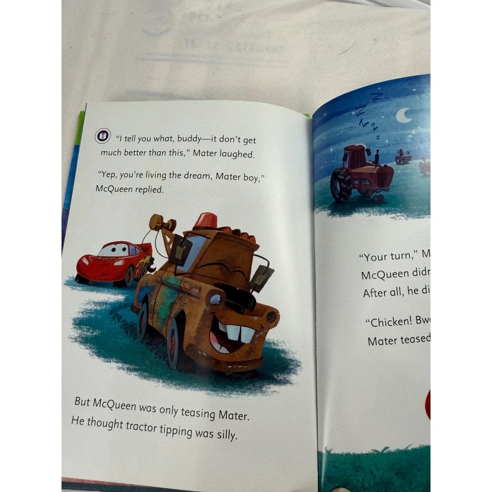 Disney Pixar Cars Tractor Tipping LeapFrog Tag Reading System Book Ages 4-6